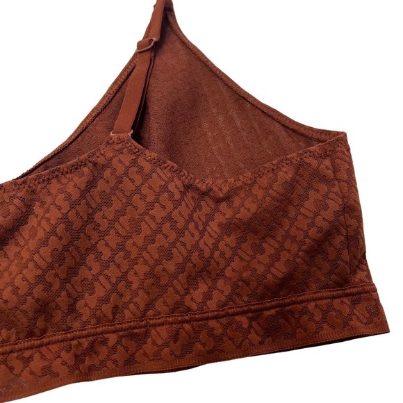 SKIMS Logo Mesh Triangle Bralette Saffron 3X - Picture 5 of 8